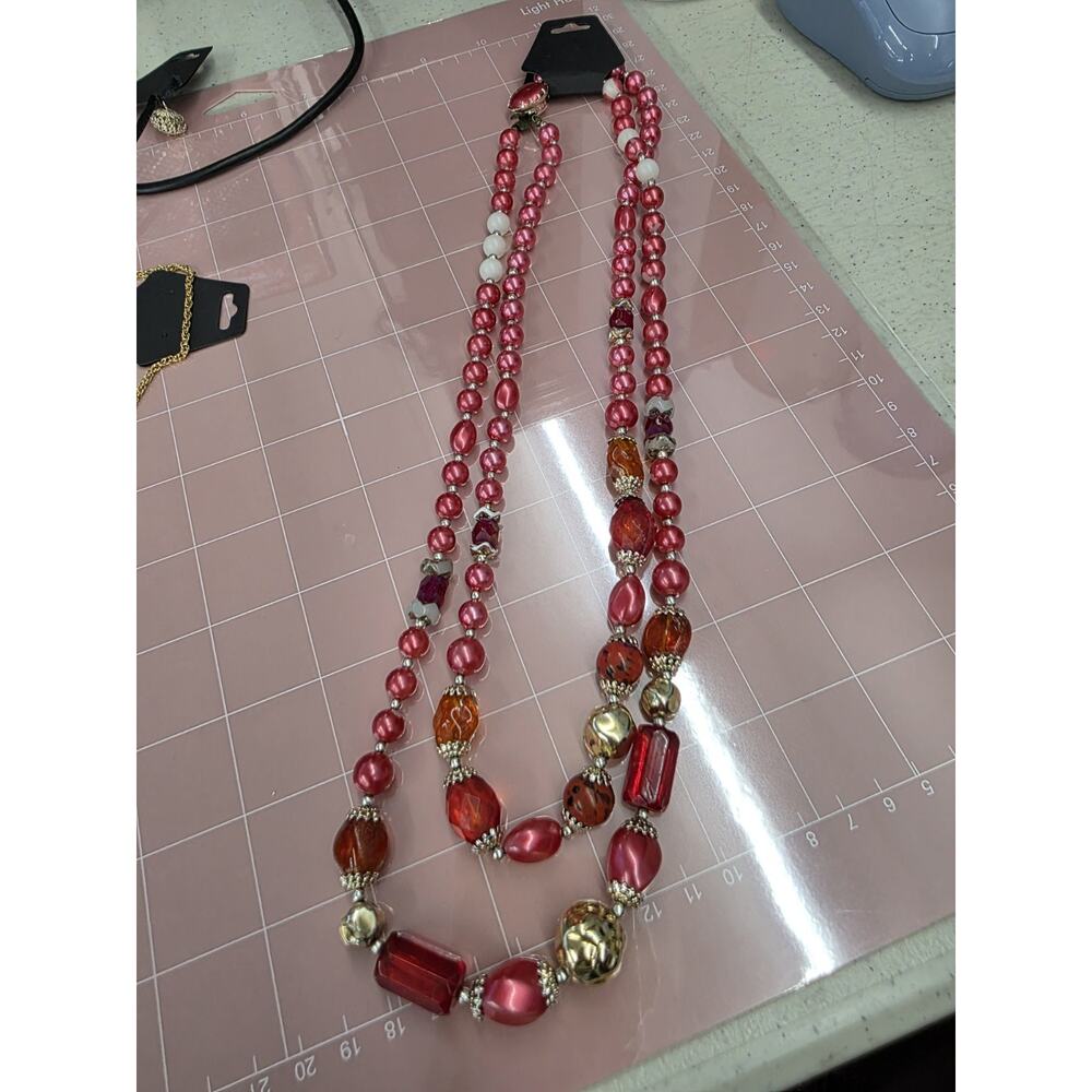Vintage Japanese Double Strand Pink